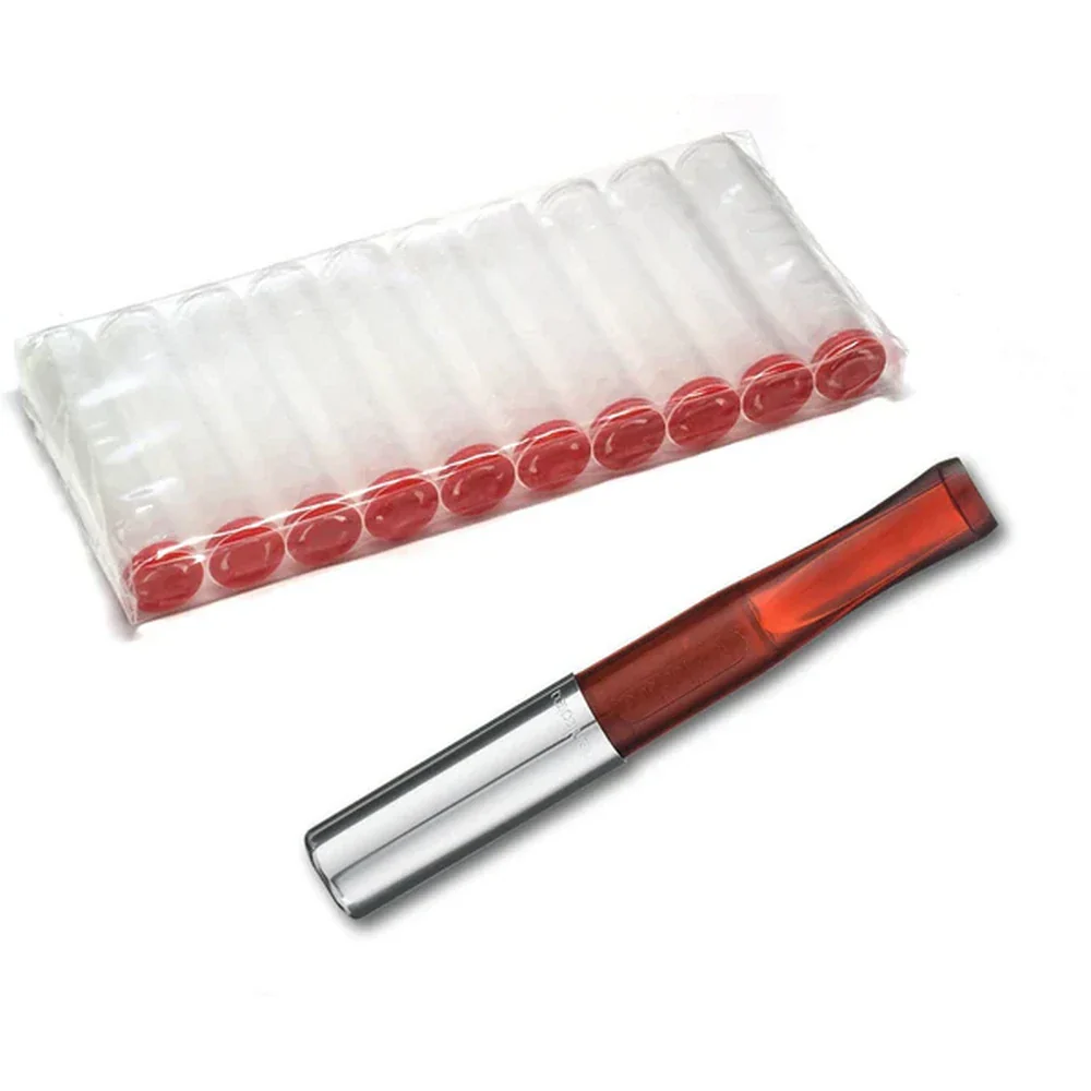Denicotea Miny Automatic Cigaret Holder - Rav/Sølv - Billede 3