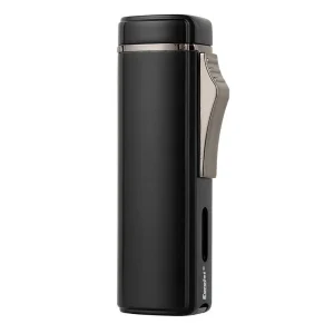 Eurojet Cigar 3X Jet Lighter med Puncher - Sort