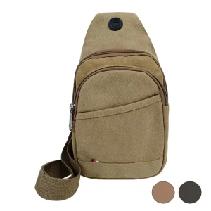 Canvas Crossbody Sling Bag - Funktionel Taske i 4 Farver