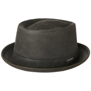 Stetson Porkpie CO/PES Deep Grey Black- S (55 cm)